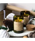 Reclaimed Wine Bottle Soy Wax Candle - Mistletoe & Ivy